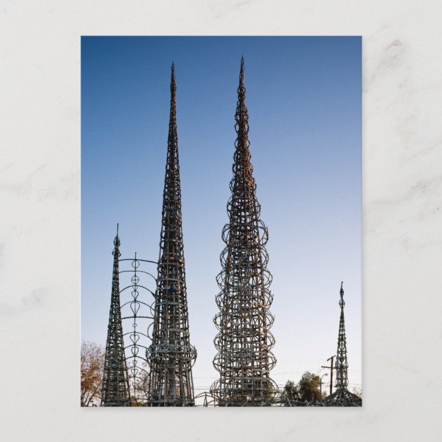 Los Angeles Watts Towers Postcard (Front)