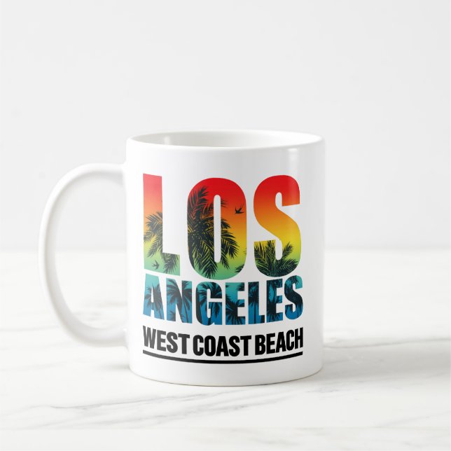 Los Angeles West Coast Beach Coffee Mug (Left)