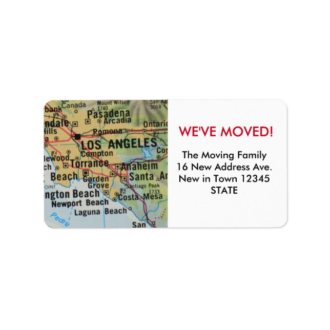 Los Angeles We've Moved label (Front)