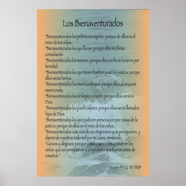 Los Bienaventurados, Cartel Poster (Front)