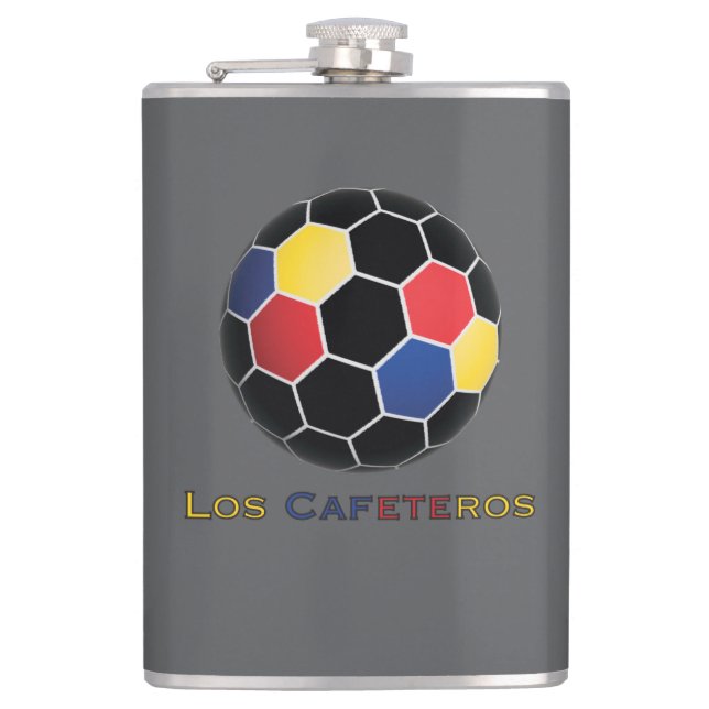 Los Cafeteros Hip Flask (Front)