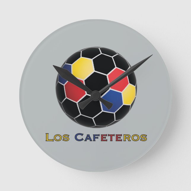 Los Cafeteros Round Clock (Front)