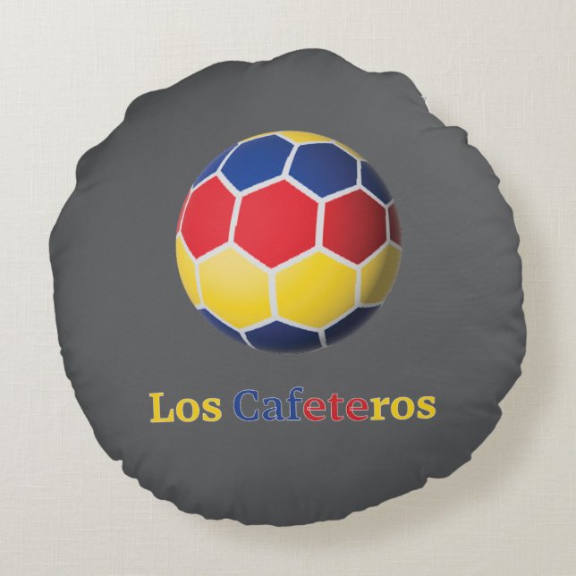 Los Cafeteros Round Cushion (Back)