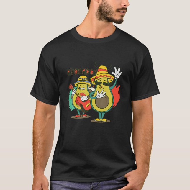 Los Dos Avocados De Mexico Cinco Mayo Guac Avocado T-Shirt (Front)