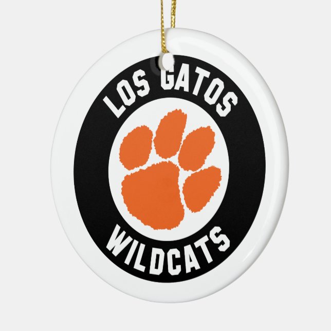 Los Gatos Wildcats Pawprint Ornament (Left)