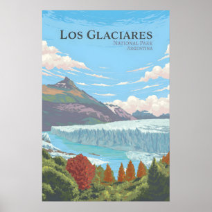 Los Glaciares National Park Travel Poster