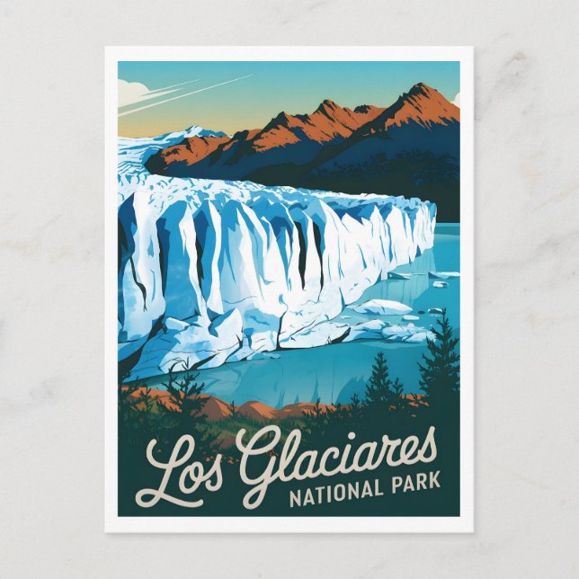 Los Glaciares National Park Vintage Postcard (Front)