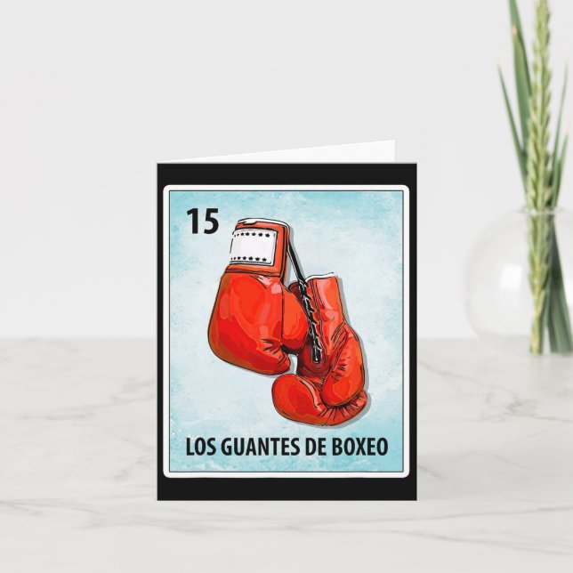 Los Guantes De Boxeo Mexican Boxing Gloves Cards  (Front)