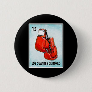 Los Guantes De Boxeo Mexican Boxing Gloves Cards  6 Cm Round Badge