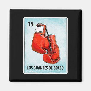 Los Guantes De Boxeo Mexican Boxing Gloves Cards Magnet