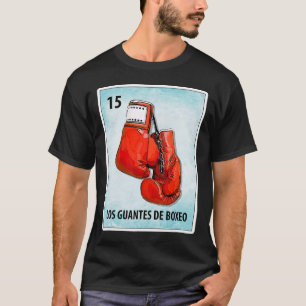 Los Guantes De Boxeo Mexican Boxing Gloves Cards  T-Shirt