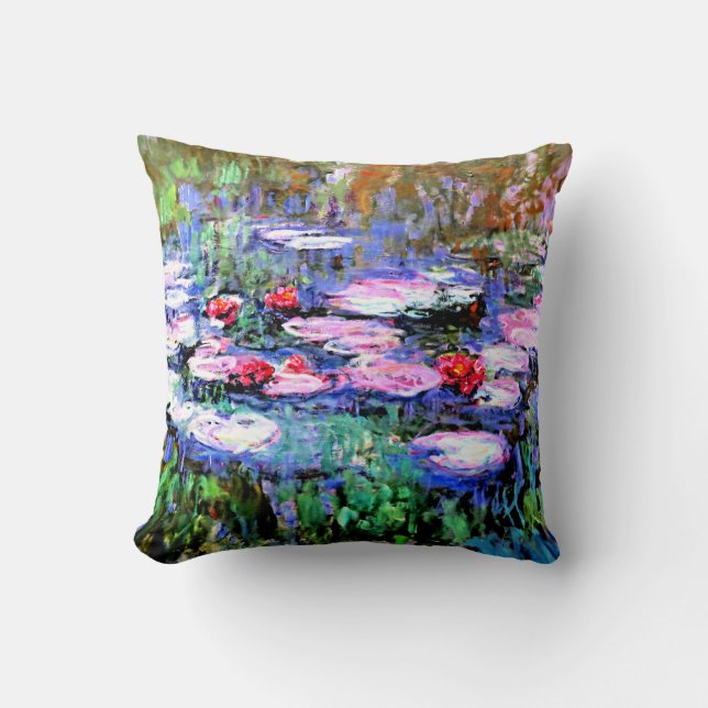 Los Nenufares (water lilies) by Claude Monet, Cushion (Front)