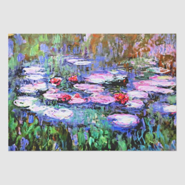 Los Nenufares (water lilies) by Claude Monet, Tissue Paper (Front)