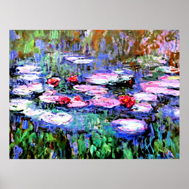 Los Neufares (water lilies) by Claude Monet Poster (Front)