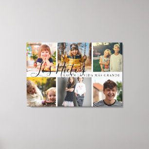 Los Nietos Hacen La Vida Más Grande Grandma Gift Canvas Print