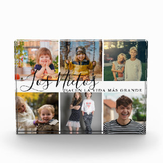 Los Nietos Hacen La Vida Más Grande Grandma Gift Photo Block
