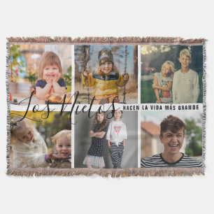 Los Nietos Hacen La Vida Más Grande Grandma Gift Throw Blanket