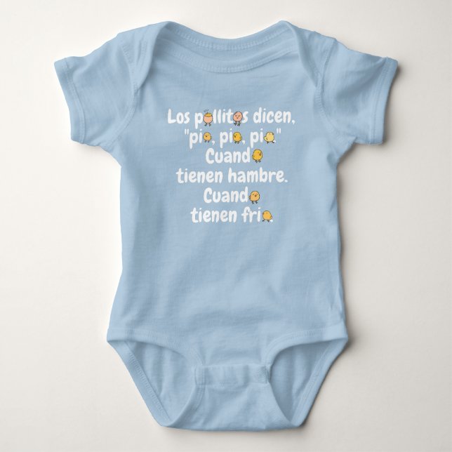 Los Pollitos Dicen  Baby Bodysuit (Front)