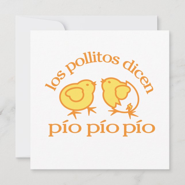 Los Pollitos Dicen Party Invitation (Front)