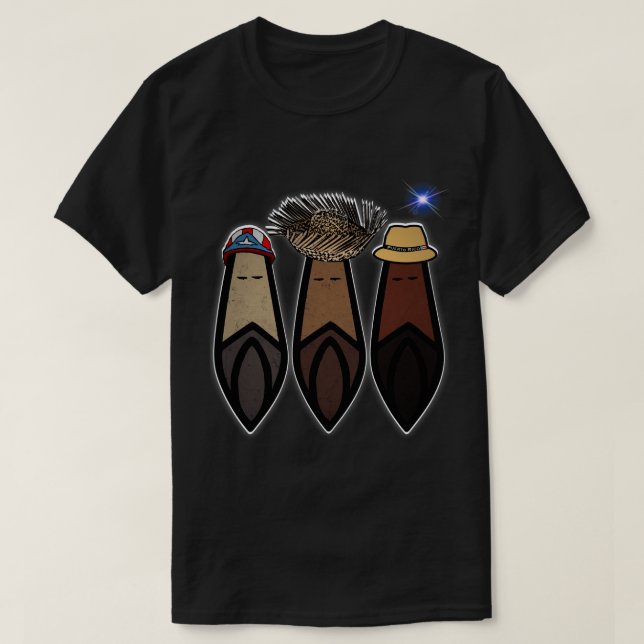Los Tres Reyes Magos Boricua  T-Shirt (Design Front)