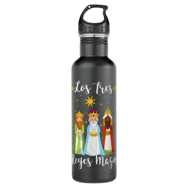 los tres reyes magos tee epiphany day three wise m 710 ml water bottle (Front)