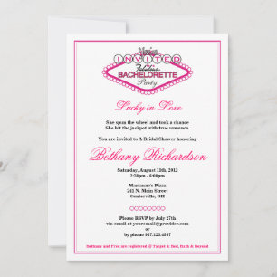 Los Vegas Bachelorette Party Invitation