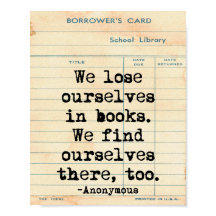 Lose Ourselves in Books Quote Wall Art