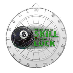 Lose Skill Win Luck 8 Ball Dartboard