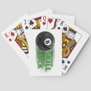 Lose Skill Win Luck 8 Ball Playing Cards