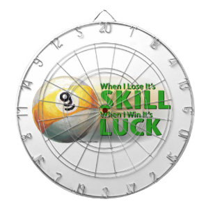 Lose Skill Win Luck 9 Ball Dartboard