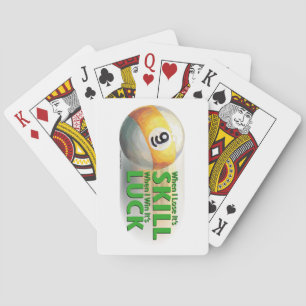 Lose Skill Win Luck 9 Ball Playing Cards