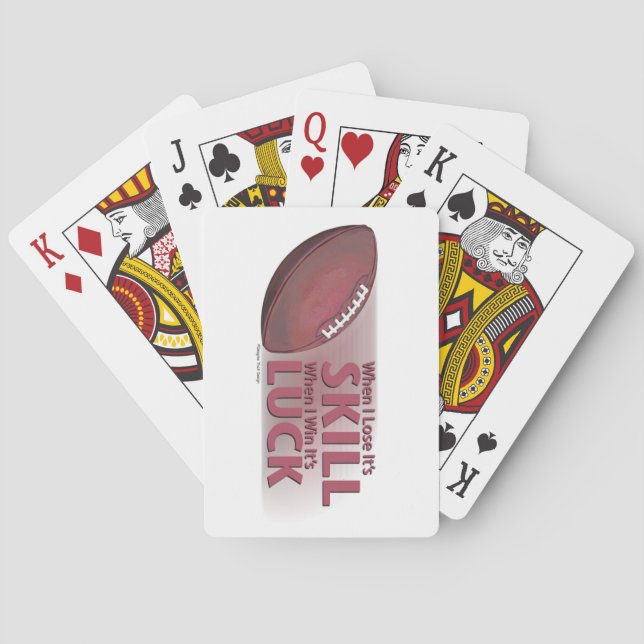 Lose Skill Win Luck Football Playing Cards (Back)