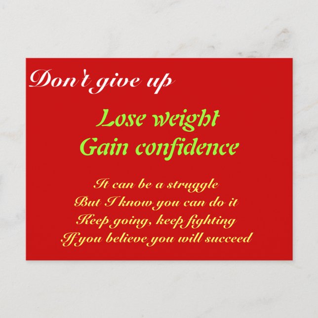 Lose weight postcard (Front)