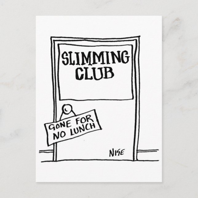 Lose Weight. Slimming Club Sign Postcard (Front)