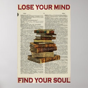 Lose your Mind Find your Soul vintage Poster