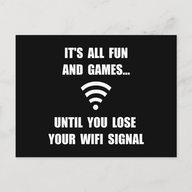 Lose Your WiFi Postcard (Front)