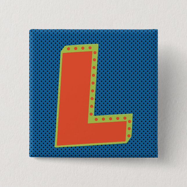 Loser - Big L - Biggest Loser 15 Cm Square Badge (Front)