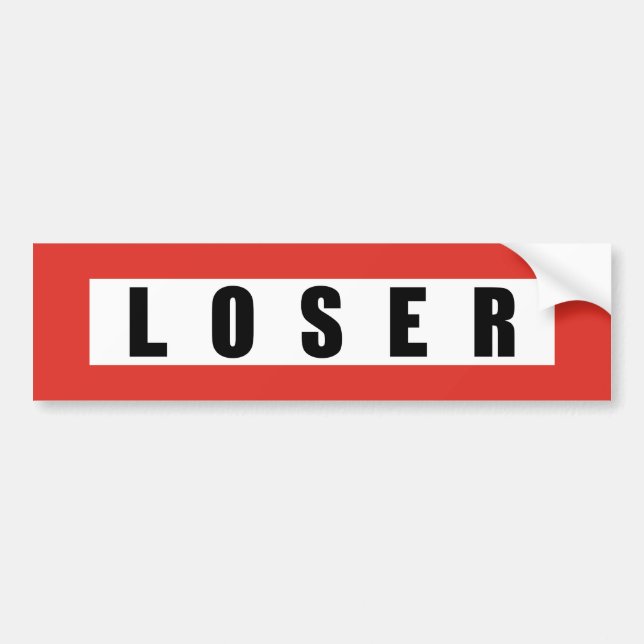 LOSER BUMPER STICKER (Front)
