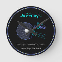 Loser Buys The Beer! Ping Pong Fun Wall Clock