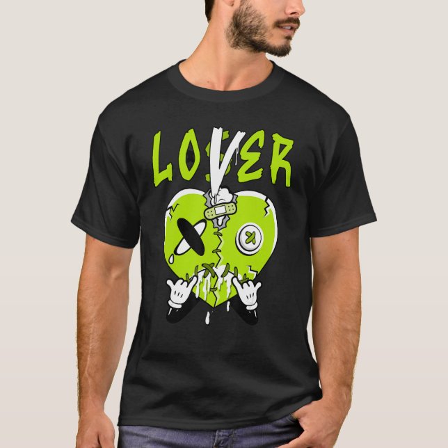 Loser  Drip Green Heart Matching For Men Women T-Shirt (Front)