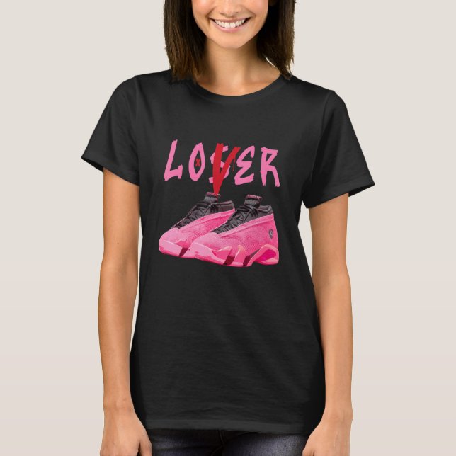 Loser  Drip Shoes Sneaker Match 14 Shocking Pink T-Shirt (Front)
