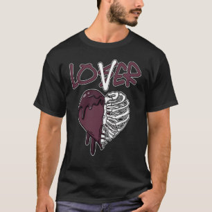 Loser  Dripping Heart High Bordeaux 1s Matching T-Shirt