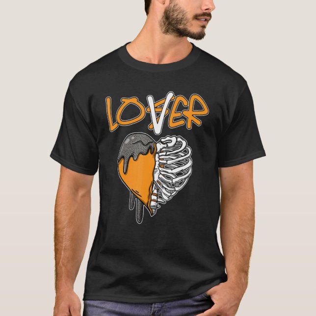 Loser  Dripping Heart Laser Orange 3s Matching T-Shirt (Front)