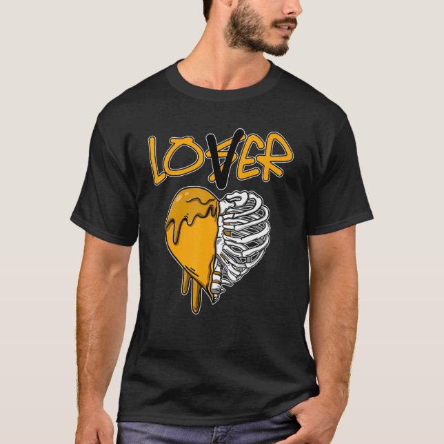 Loser  Dripping Heart OG Yellow Toe 1s Matching T-Shirt (Front)