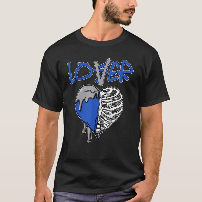 Loser  Dripping Heart Retro Stealth 5s Matching T-Shirt (Front)