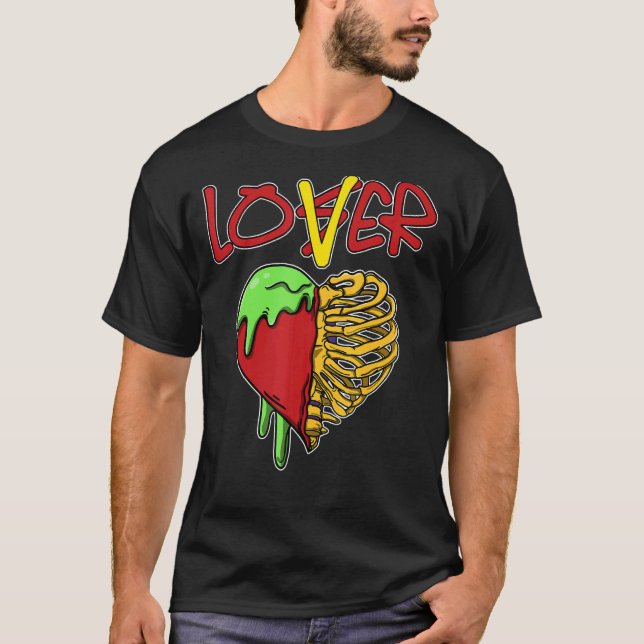 Loser  Dripping Heart What The 5s Matching T-Shirt (Front)