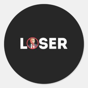 Loser Funny Anti-trump 2024 Loser Not Again Kamala Classic Round Sticker
