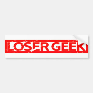 Loser Geek Stamp Bumper Sticker