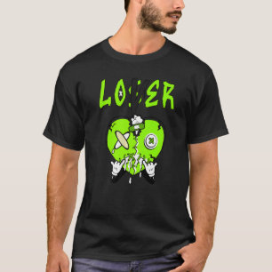 Loser  Heart Electric Green 6s Matching T-Shirt