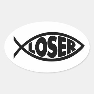 Loser Jesus Oval Sticker